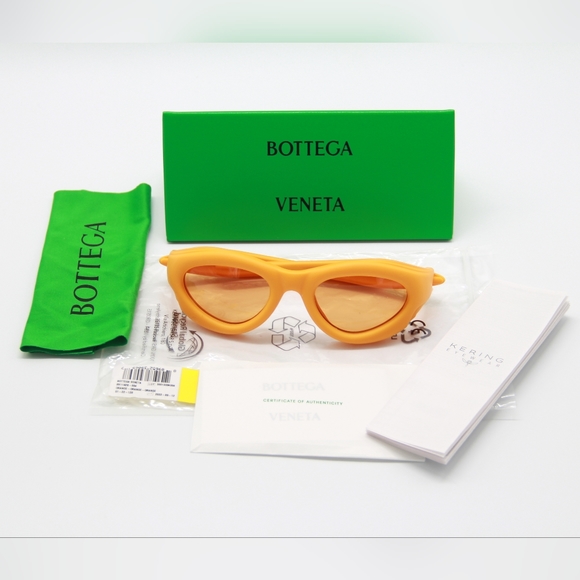 NEW BV1162S 004 BOTTEGA VENETA ORANGE UNISEX  SUNGLASSES - Picture 13 of 13